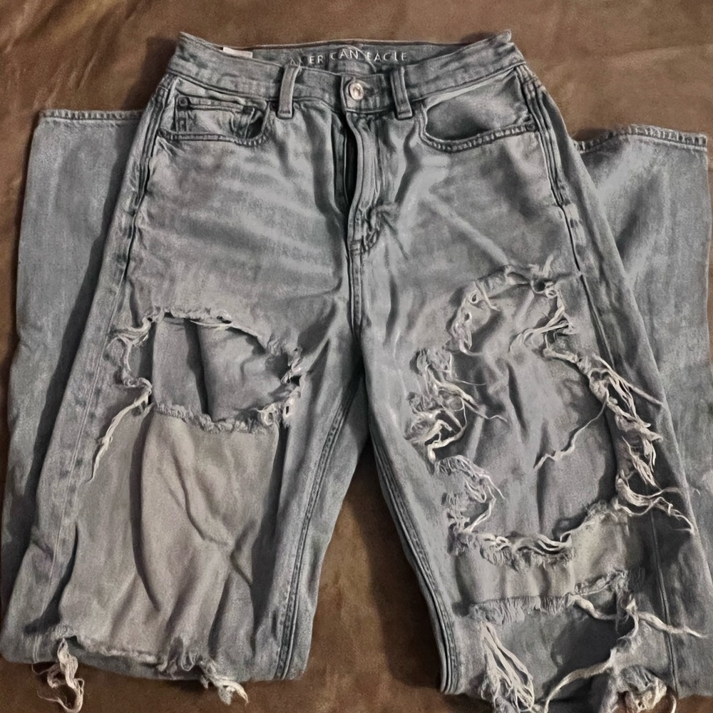 Distressed Light Blue Jeans